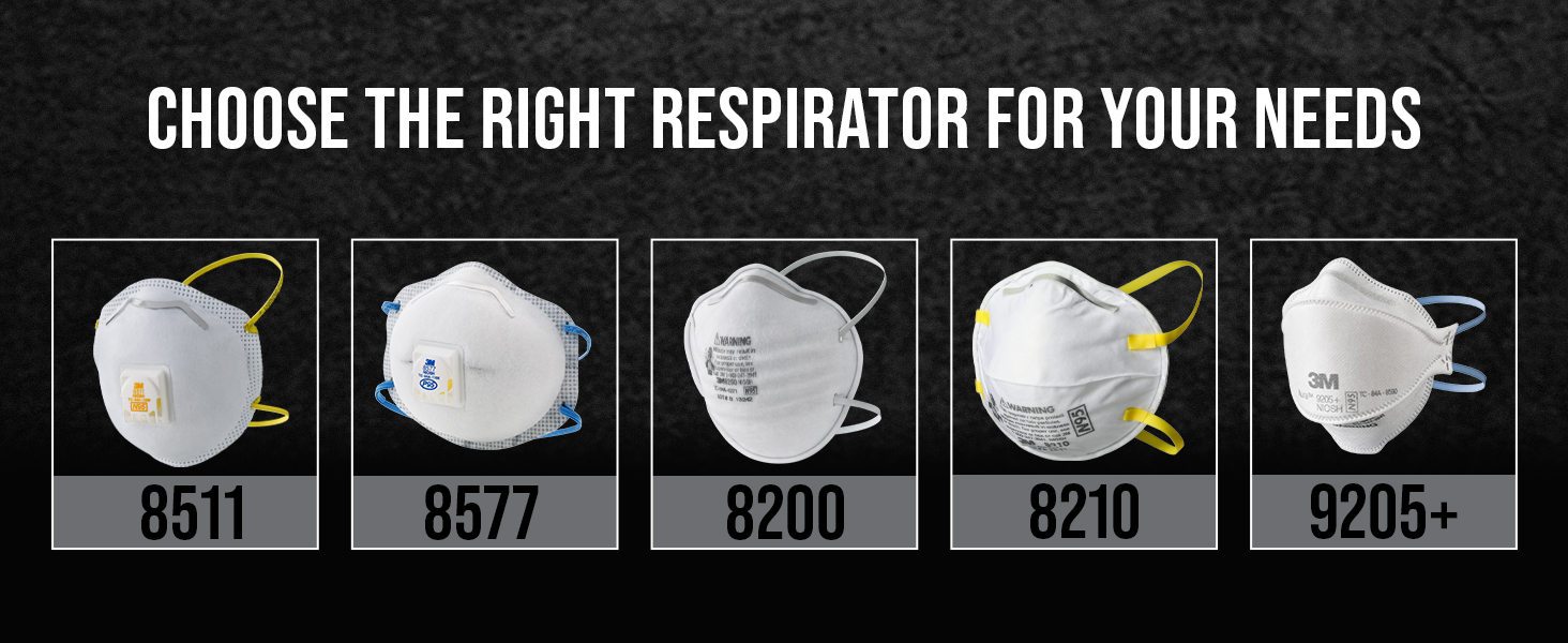 3M 8511 Drywall Sanding N95 Cool Flow Valved Disposable Respirator, 10-Pack