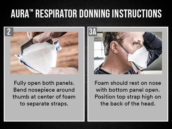 3M™ Aura™ N95 Particulate Respirator, 9205PH-20-DC, Pack of 20 Respirators