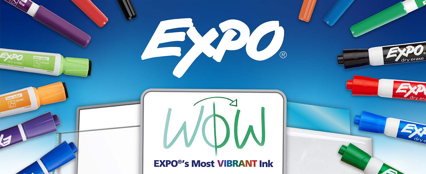 EXPO Dry Erase Markers, Low Odor Ink, Black, Chisel Tip, 36 Count - Easily Erases, Ideal for Classroom, Home, Office, Back to School, Teacher Supplies