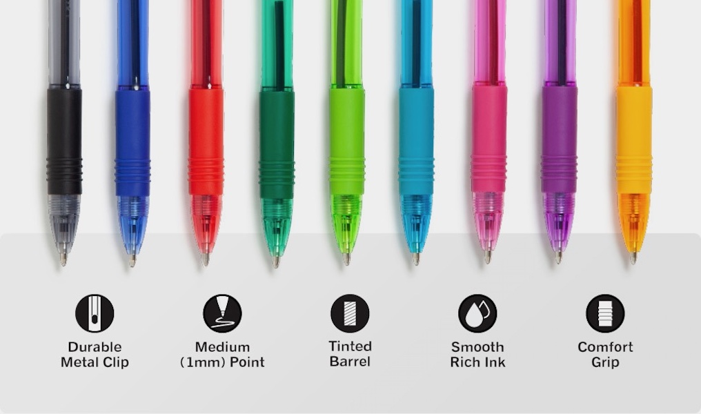 Zebra Pen Z-Grip Retractable Ballpoint Pen, Blue Ink, 1.0mm, 24 Bulk-Pack