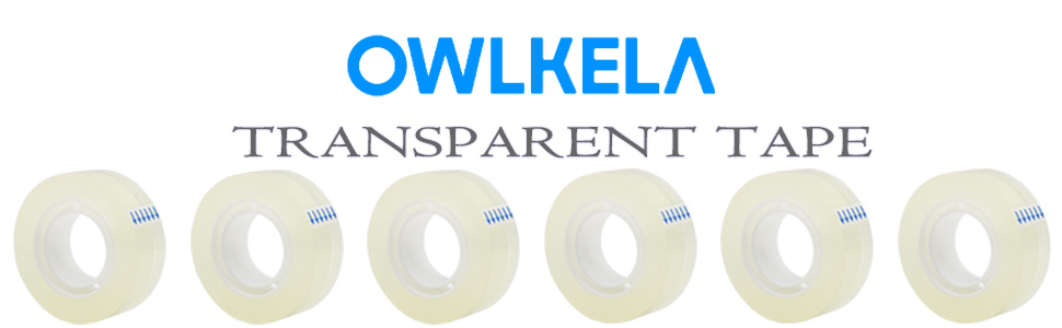 OWLKELA 12 Rolls Transparent Tape Refills, Clear, 0.7" x 1000"