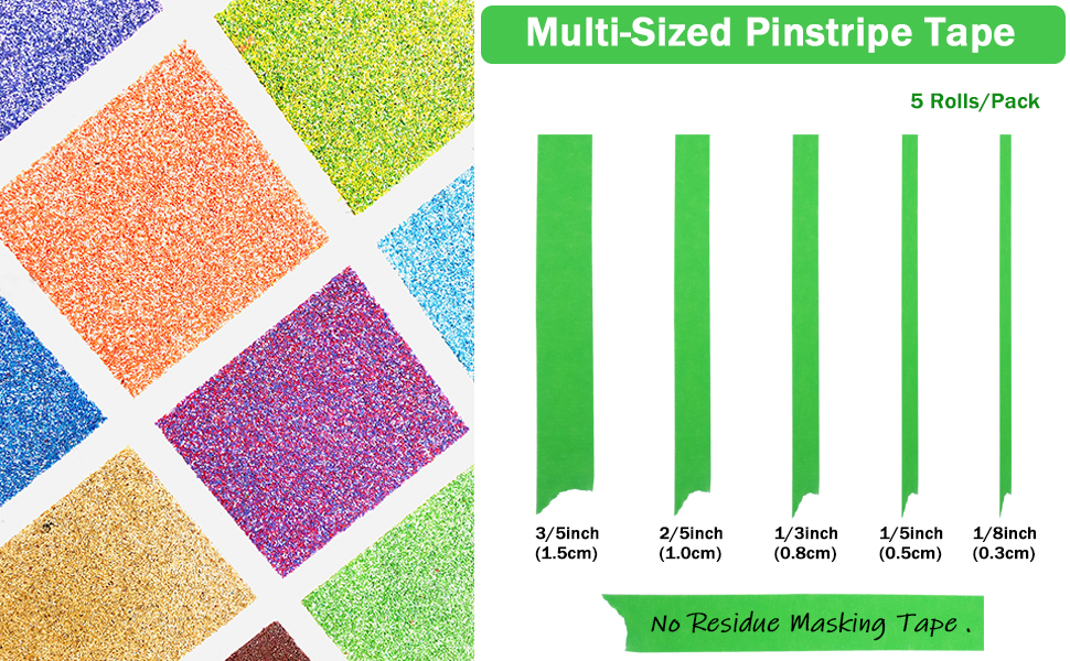 5 Rolls Pinstripe Tape Thin Painters Masking Tape
