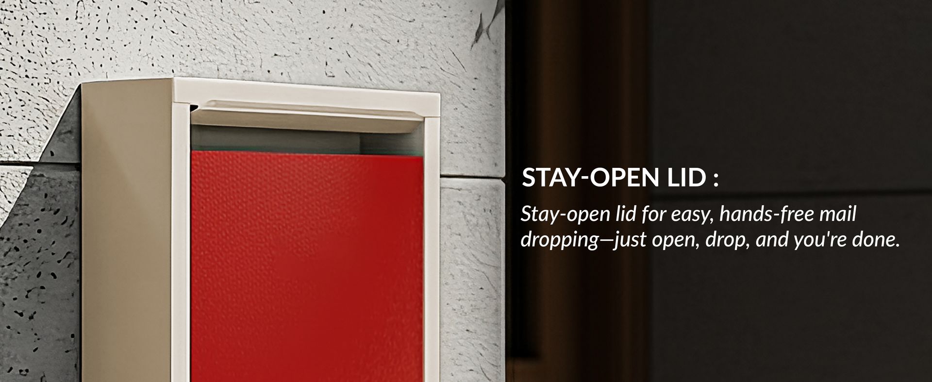 Plantex Letter Box for Home/GI Steel Mail Box/Suggestion Box for Office/Complaint Box for Hote/Post Box for Home Gate & with Secure Lock - (Red & Ivory) - Big Size Wall Mounted