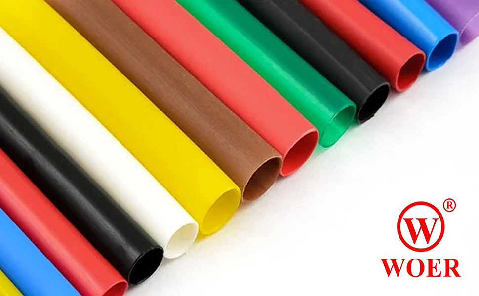 Rpi shop - 93 pieces Polyolefin Heat Shrink Tube, Insulated Wire Cable Sleeving Wrap, Multicolour - 8 Different Cut Size without Box (iPhone's lightning or charging cable repair sleeve)