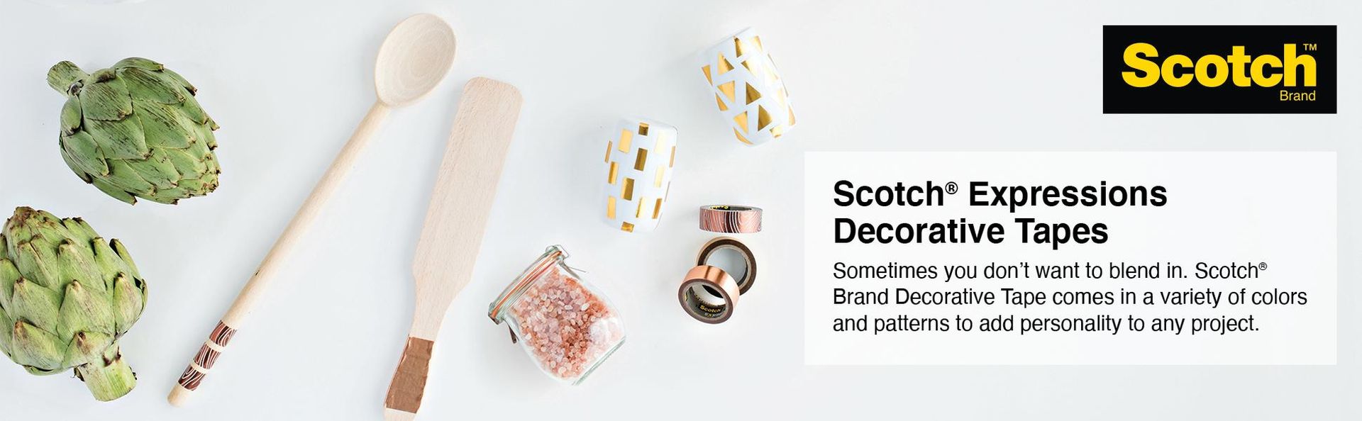 Scotch Expressions Masking Tape, .94 in x 20 yd, Ruler Pattern, 6 Rolls