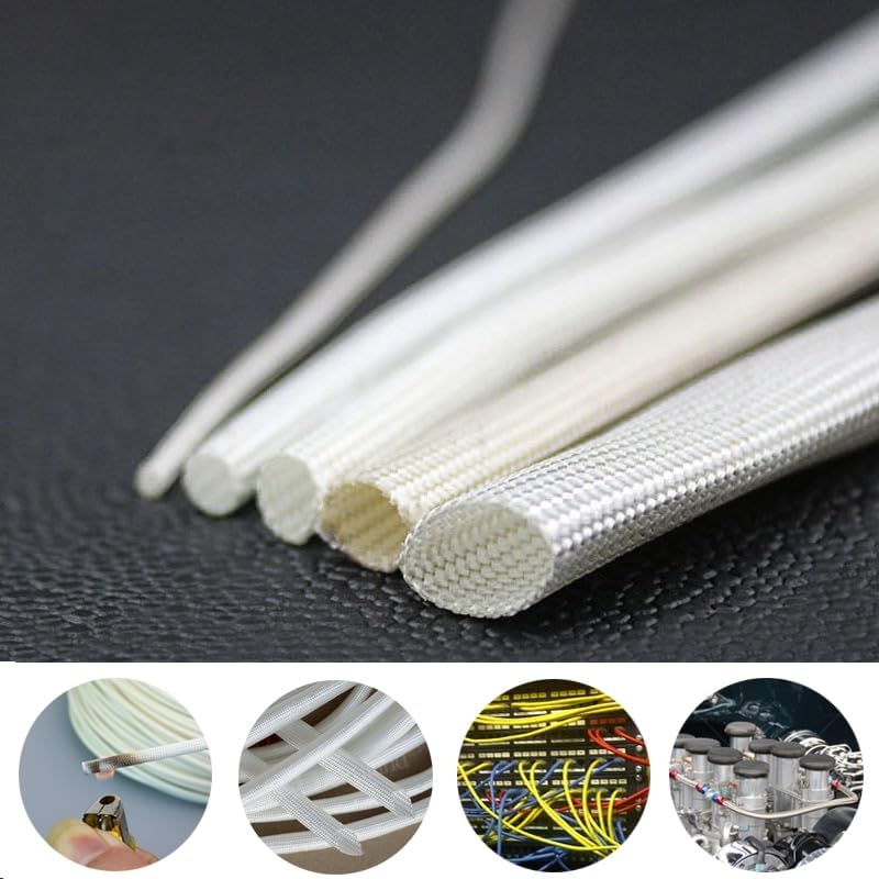 3mm Fiberglass Insulation Sleeves, silicone coated, Wire sleeve, sleeve for good wire protection 1 Meter