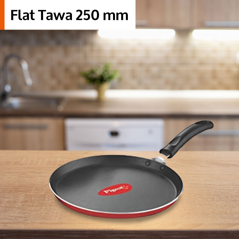 Pigeon Aluminium Non Stick Tawa-Fry Pan Gift Set (Red) - Duo Pack
