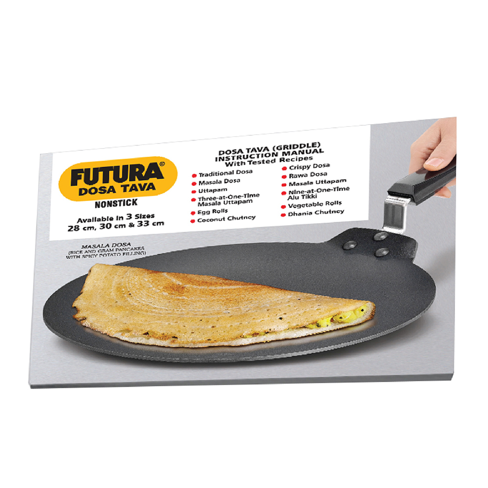 Hawkins Futura Nonstick Dosa Tava, Diameter 33 cm, Thickness 4.88 mm (NDT33)