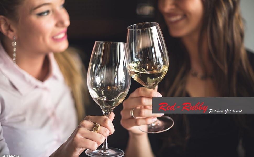 Style Crystal Clear 310 ml Red Wine and White Wine Glasses Perfect for Parties, Gifts,Housewarming,Weddings,Aniversary Set of 2