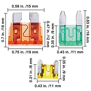 100 Pack Auto Fuses 15 AMP APM/ATM 32V Mini Blade Style Fuses 15A Short Circuit Protection Car Fuse (15 AMP)