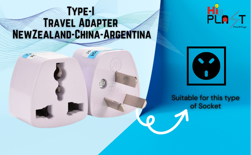 Hi-Plasst India to Australia Plug Converter | Pack of 3 Type-I (3-Pin) | for China, New Zealand, Argentina, Fiji Universal Socket | Australian Adapter for Phones, Laptops, Chargers