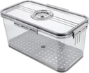 Insulated Food Container Airtight Bread Box Timer Recording Storage Boxes Lids for Fridge Kitchen