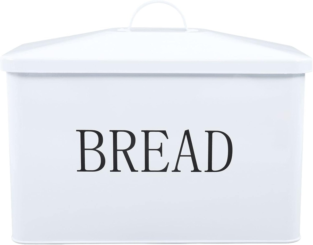 Large Capacity Small Bread Box, Durable Metal, Compact Design, and Nonslip Base