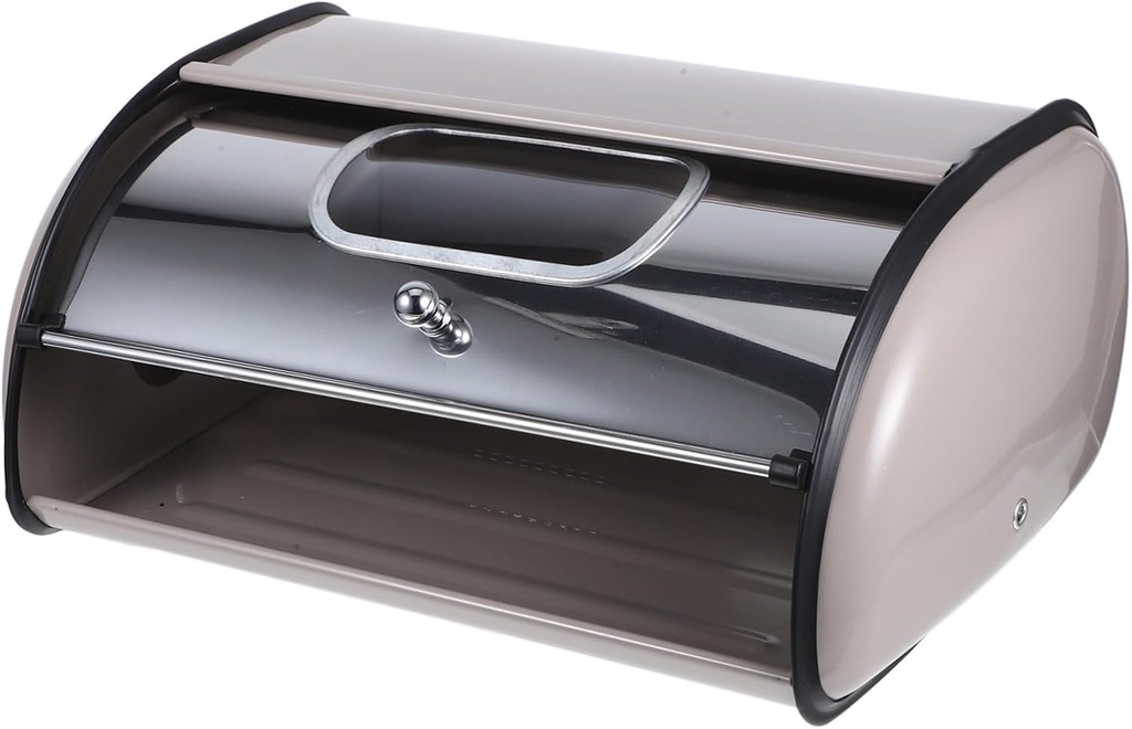 Countertop Bread Storage Box Stainless Steel Window for Kitchen Bread Box
