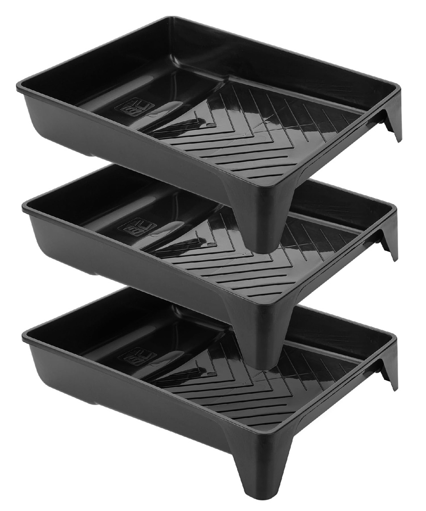 Bandeja de pintura Bates- 9 polegadas, 3 Pack, Bandeja de rolo de tinta com capacidade profunda