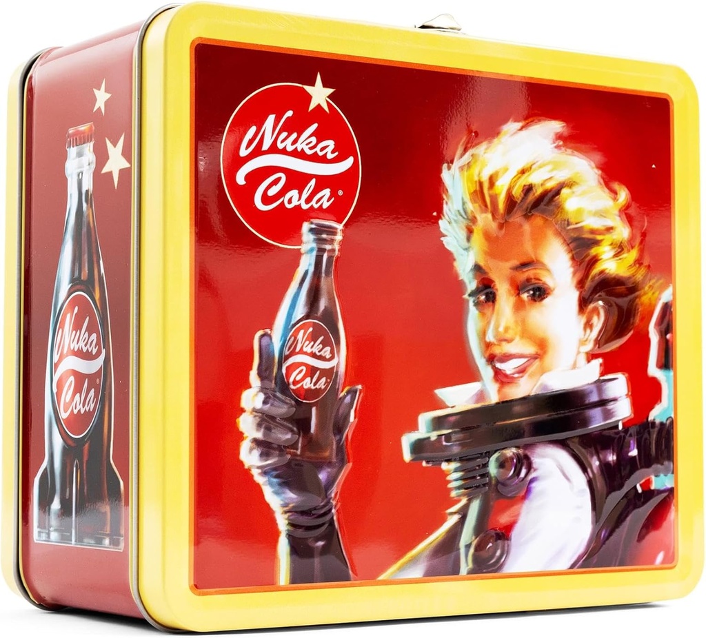 Fallout Nuka-Cola Retro-Style Metal Lunchbox | Reusable Storage Tin Container