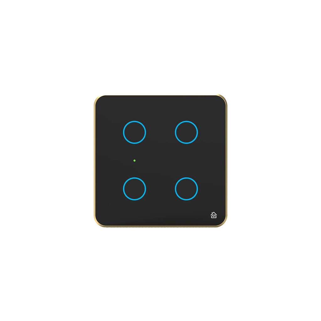 HomeMate Smart Switch Board: 4 x Switch Module (Black, Pack of 1)