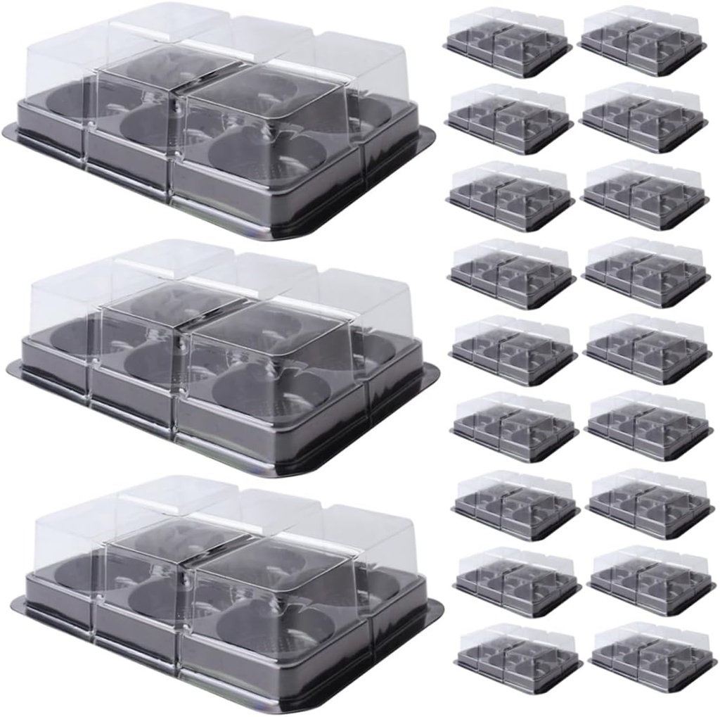 50pcs Moon Cake Boxes Mini Cupcake Container Muffin Cake Container Box Multipurpose