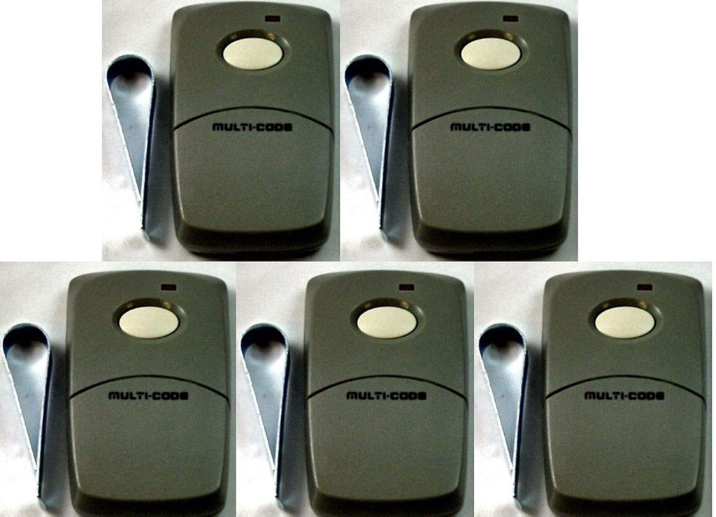 3089 Linear 5-Pack Multi-Code Gate Garage Door Opener 1 Button Remotes MCS308911