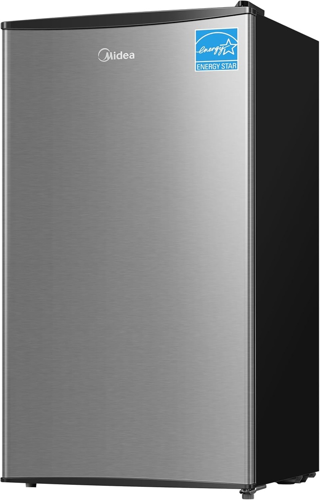 Midea MERM33S1AST 3.3 Cubic Feet Compact Refrigerator, Silver