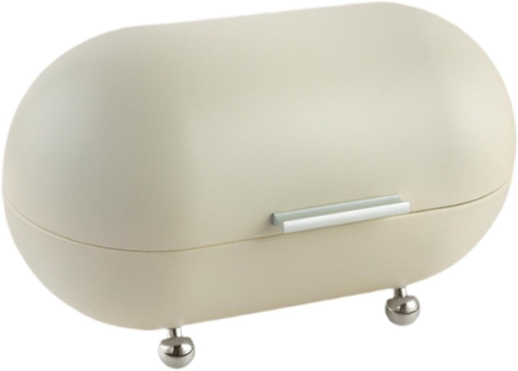 Bread Storage Box Countertop Pastry Kitchen Storage Food Storage Room Bread Box for Kitchen, White