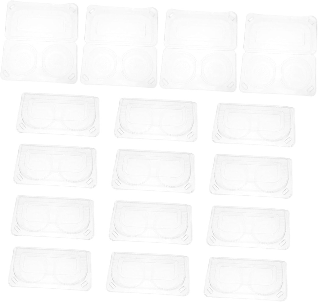 STOBAZA 100pcs Plastic Cake Packaging Boxes: Clear Mini Cupcake Containers Small Bakery Boxes Cheese Muffins Holder For Restaurant Takeout - Wedding Birthday