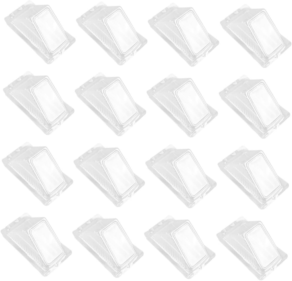 GLEAVI 60pcs Sandwich Box Plastic Sandwich Containers Bread Boxes Food Containers