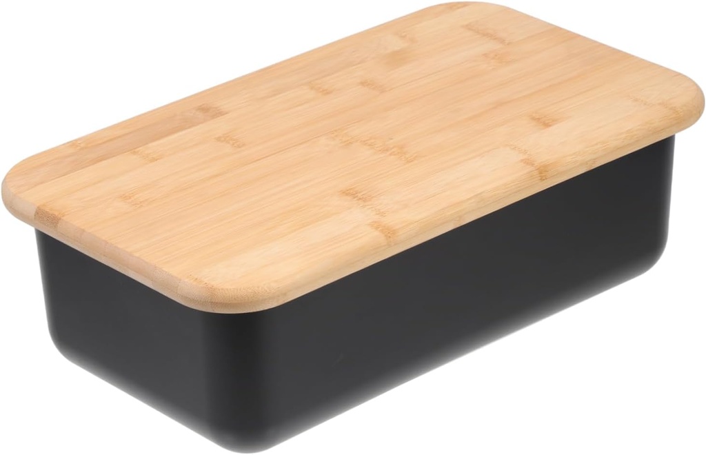 Luxshiny Bread Storage Case Kitchen Organizing Box Large Capacity Rustic Design Easy to Clean