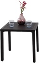 MFSTUDIO Metal Patio Side Table, Small Outdoor Square Coffee Tea Bistro End Table, Black