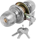 Lockable Ball Door Hardware & Locks Keyed Entry Door Knob Lock Set with Three Keyed Knobset for Door Knobs 35-45mm Thickness