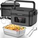 Electric Lunch Box for Adults - 10000mAh Cordless Heated Lunch Box for Men and Women 1.5L Portable Food Warmer for Car, Office or Outdoor Jobsites(black)