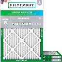 Filterbuy 24.5x27x1 Air Filter MERV 8 (MPR 700) Dust Defense Replacement (3-Pack), Pleated HVAC AC Furnace Filters for Trane & American Standard (Actual Size: 24.25 x 26.25 x 0.75)