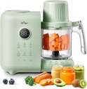 Bear Baby Food Maker with Dual-Layer Steam Baskets, OneStep Baby Food Processor Steamer Puree Blender Grinder Mills Machine, Auto Cooking Grinding&Sterili-zing for Healthy Homemade Baby Food, BPA-Free