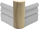 3/4" x 2 1/4" x 6" Poplar (Paint Grade) Outside Radius Corner Base Block Bullnose - Fits 3/4" Radius (10)