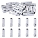 20 Pcs 5/16" Zinc Plated Metal Knurled Drop in Anchor Set, Expansion Drop-in Anchors Kit for Concrete Drywall