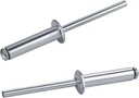 100 PCs 1/8'' x 1''Aluminum Blind Rivets, Pack of 100 CT 3.2mm x 25mm Pop Rivets with Aluminum Grip and Steel Mandrel