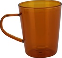 12.8oz Glass Cups, Drinking Glass Cups, Ice Tea Glasses Beverage Cups, HeatResistant Drinking Cup for Milk Beer Coffee(Brown)