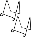 Healifty 2pcs Metal Frame Holders Dinning Stands Dinner Plate Holders Decorative Plate Display Stands