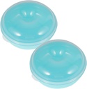2pcs Bread Box Airtight Bread Saver Container Bagel Storage Box Donut Keeper Microwaveable Lightweight Portable Fresh Flavorful Storage