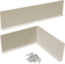 Bueyfolt 2Pcs 13.78" Rain Gutter Valley Splash Guards, Aluminum Gutter Splash Guard Straight & Bent Style 2 in 1, Roof Valley Splash Shield Gutter Guard Corner Bent Valley Splash Guards, Almond