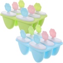 2pcs Ice Cream Molds Maker with Smile Face Design Food-grade for Homemade Treats Easy to Reusable for Boys and Girls Parties