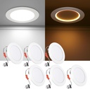 Ensenior 6 Pack 4 Inch 5CCT LED Can Lights with Night Light, Retrofit Led Recessed Lighting, Dimmable, 7W 120V, 700LM