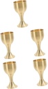 Unomor 5pcs Chalice Goblet Metal Buddhism Cup Decorative Offering Cup for Ritual Multi-functional Tabletop