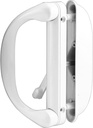Prime-Line C 1275 Diecast, White, Outside Patio Door Pull with Latch (Single Pack)