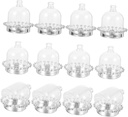 12pcs Domes for Small Cupcakes Cake Stands Lids Cake Display Stand Covers