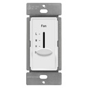 ENERLITES 3 Speed In Wall Ceiling Fan Control, Slide switch, 120VAC, 2.5A, Single-Pole, No Neutral Wire Required, 17000-F3-W-F, White