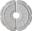 18 1/2"OD x 3 5/8"ID x 7/8"P Flower Ceiling Medallion, Two Piece (Fits Canopies up to 3 5/8")