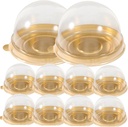 50pcs Cake Boxes Baking Packaging Lids Cupcake Containers for Bulk Portable Mousse Case