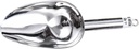Ergonomic Ice Cube Scoop Stainless Steel Tool for Kitchen Bar Freezer Refrigerator