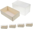 5pcs Cake Carrier Lids Packaging Boxes for Storage Macaroon Holders Bread Boxes Sandwich Packing Muffin Containers